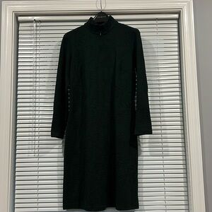 J. McLaughlin Hunter Green Quarter Zip Sweater Dress